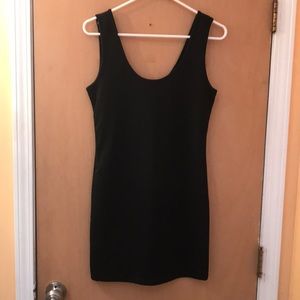 Black fitted cocktail dress